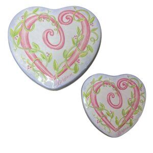 Brighton Heart Shaped Tins Set of Two